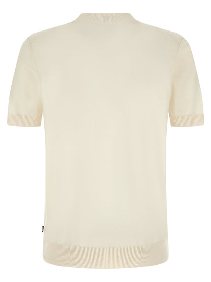 Hugo Boss White Virgin Wool T-Shirt