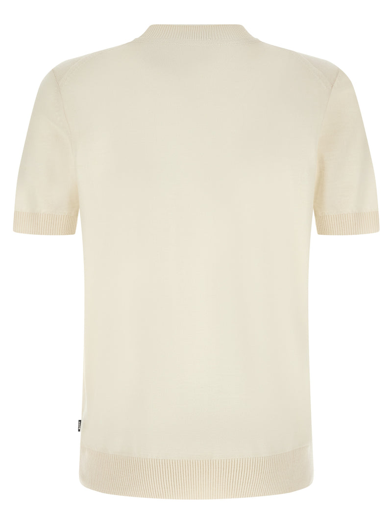 T-shirt Hugo Boss blanc en laine vierge