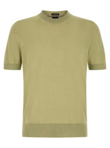 T-shirt bicolore en laine vierge Hugo Boss