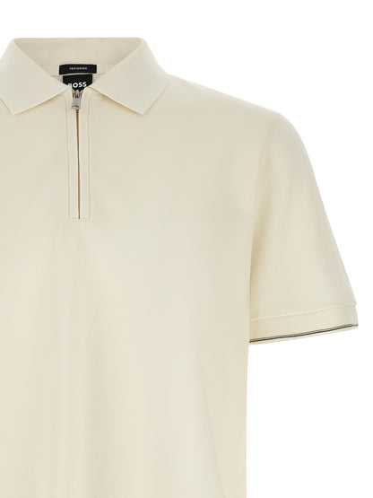 Hugo Boss Beige Cotton Polo Shirt