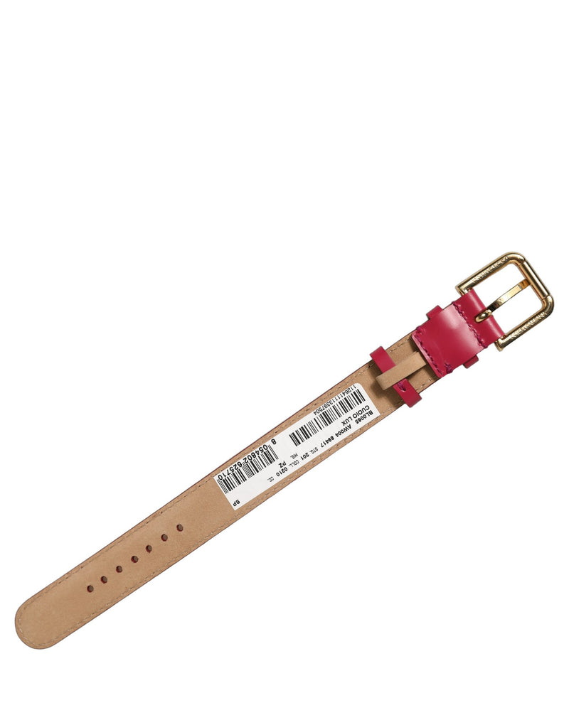 Bracelet de montre Dolce & Gabbana en cuir de veau rouge avec boucle ardillon dorée