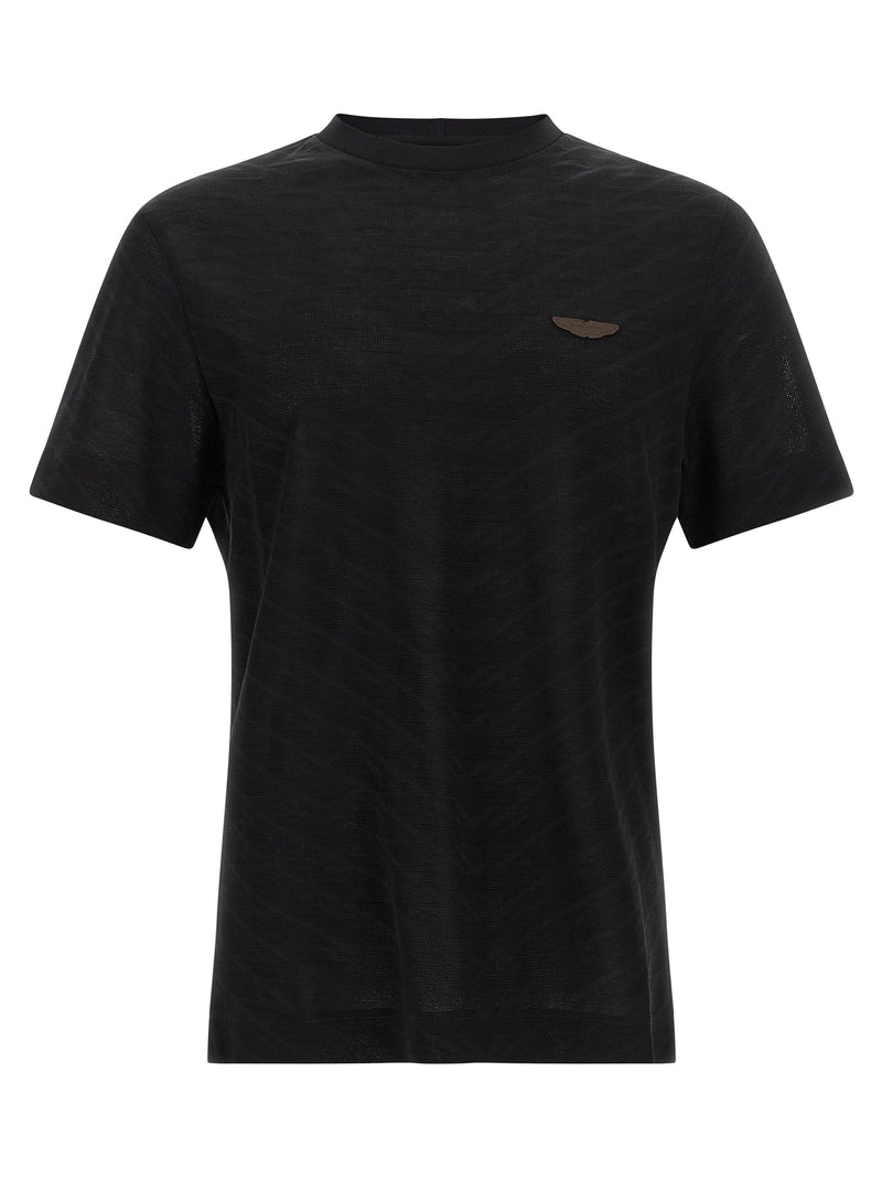 T-shirt en coton noir Hugo Boss