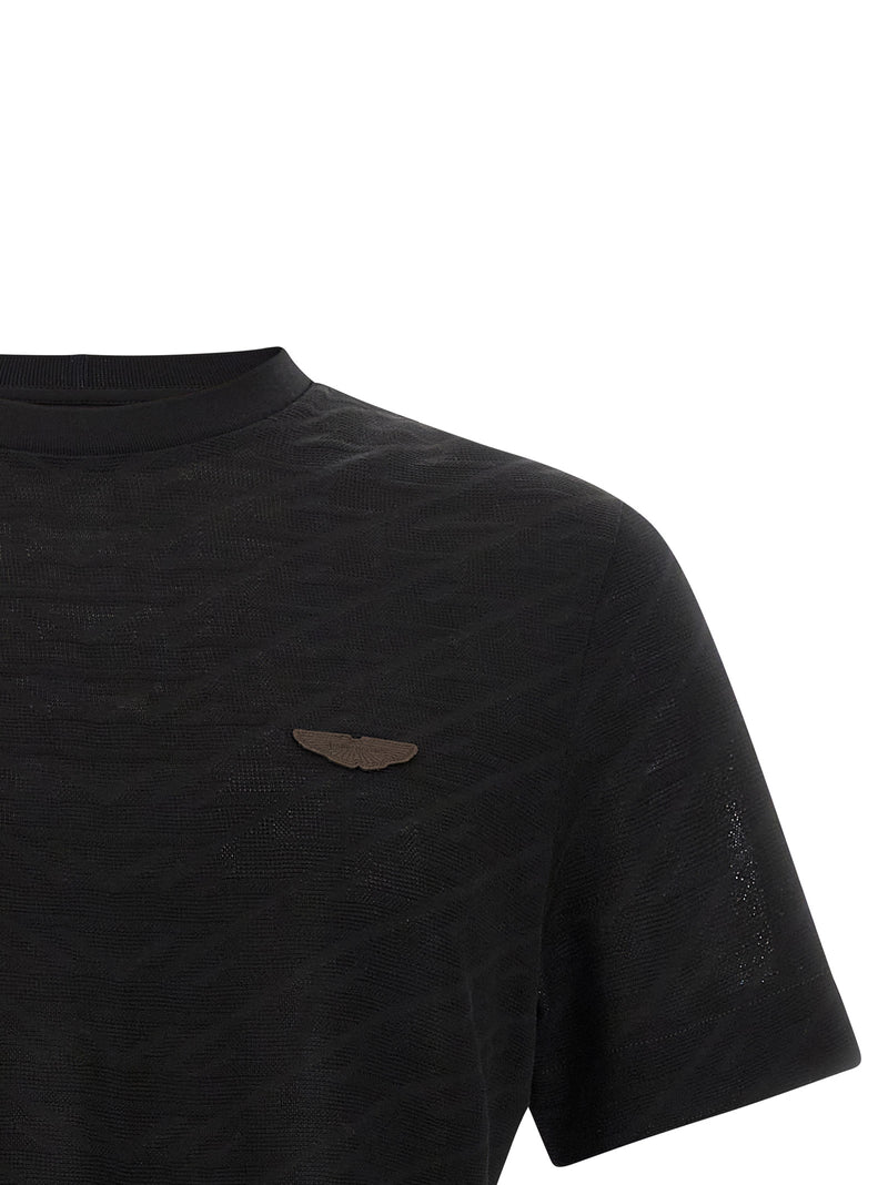 T-shirt en coton noir Hugo Boss