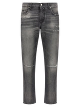 Dolce & Gabbana Jean en denim de coton gris