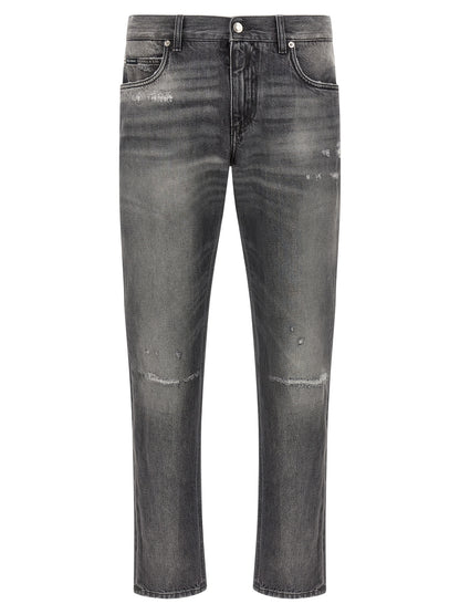 Dolce & Gabbana Gray Cotton Jeans Denim