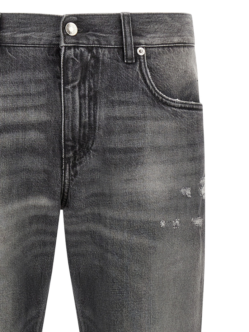 Dolce & Gabbana Jean en denim de coton gris