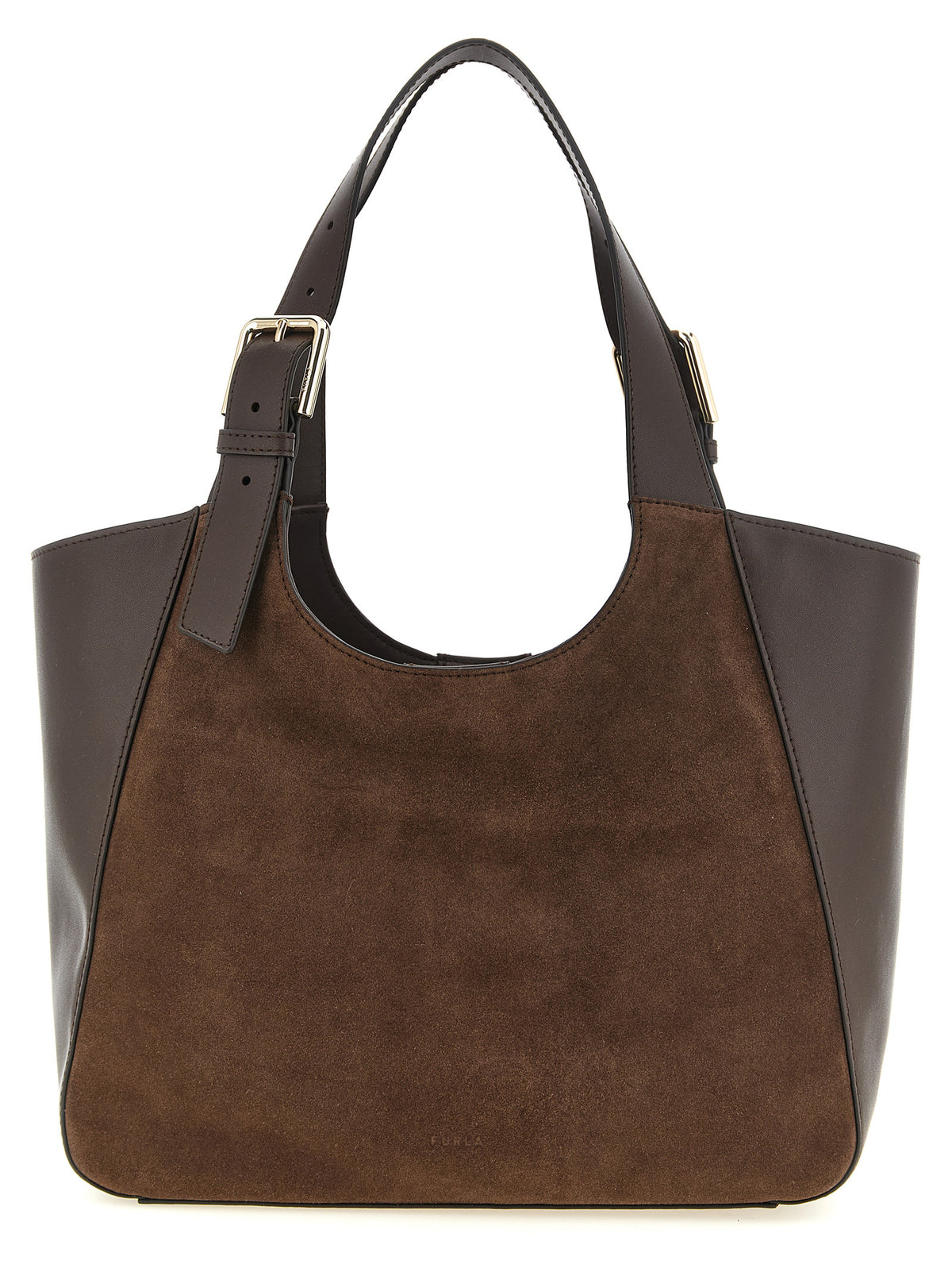 Sac cabas Furla en cuir de veau marron