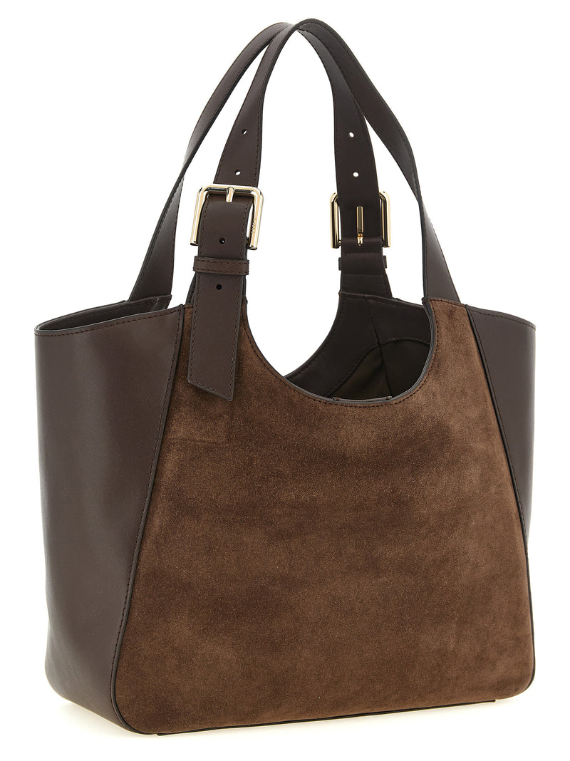 Sac cabas Furla en cuir de veau marron