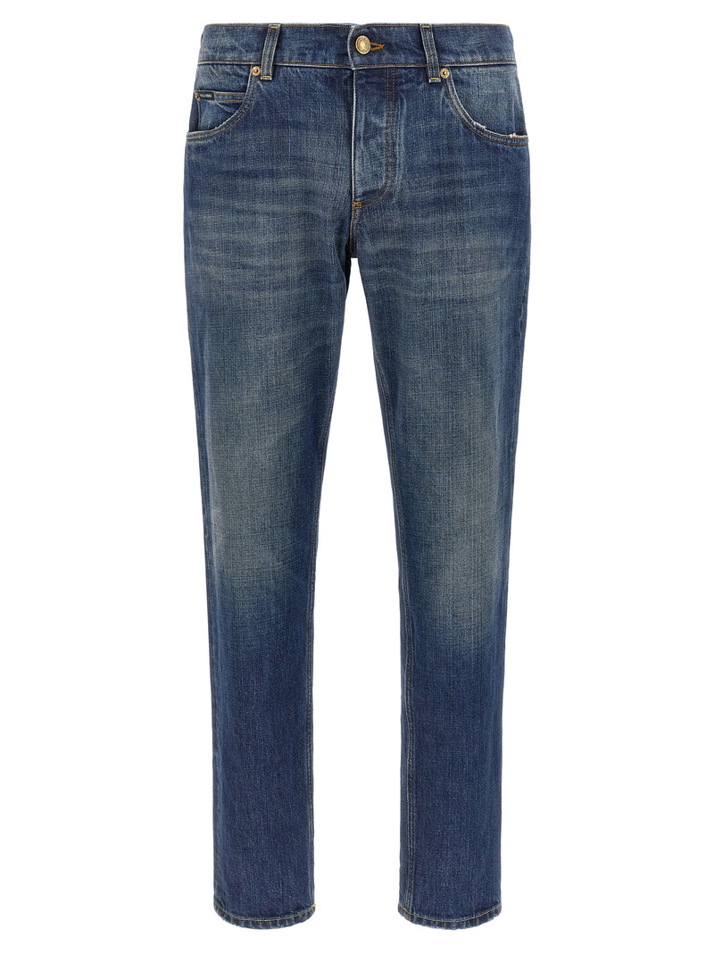 Jeans Dolce & Gabbana droits en coton bleu