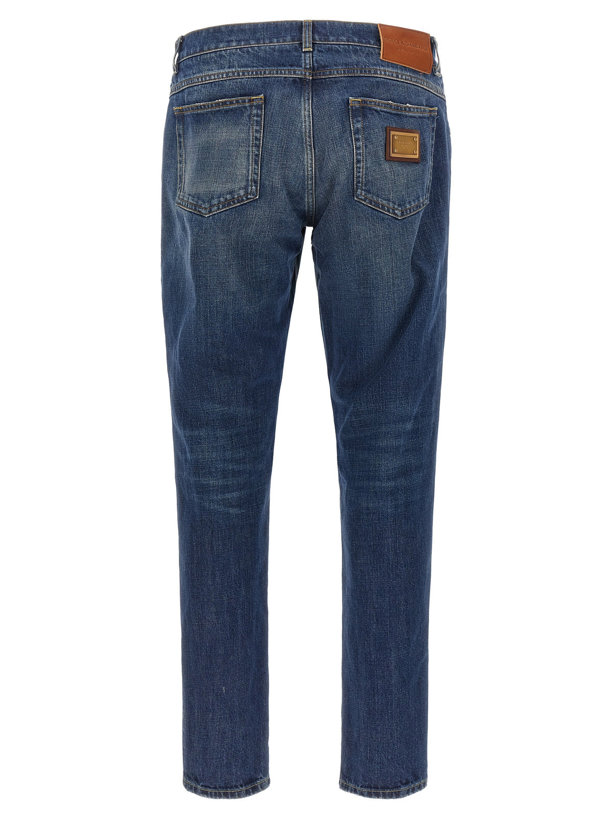 Jeans Dolce & Gabbana droits en coton bleu