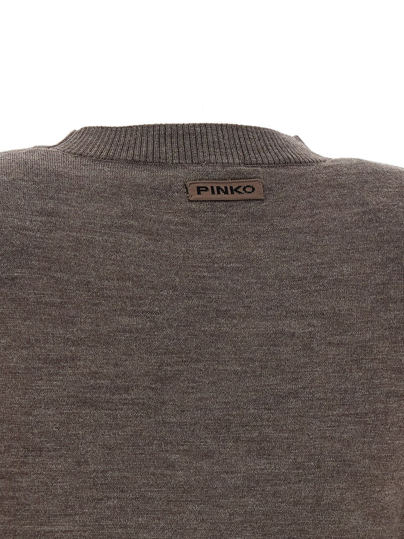 PINKO Brown Wool Cardigan