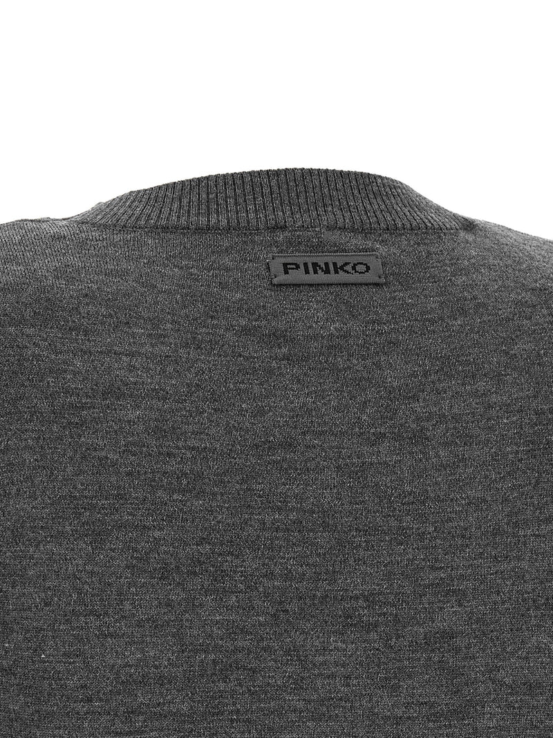 PINKO Gray Wool Cardigan