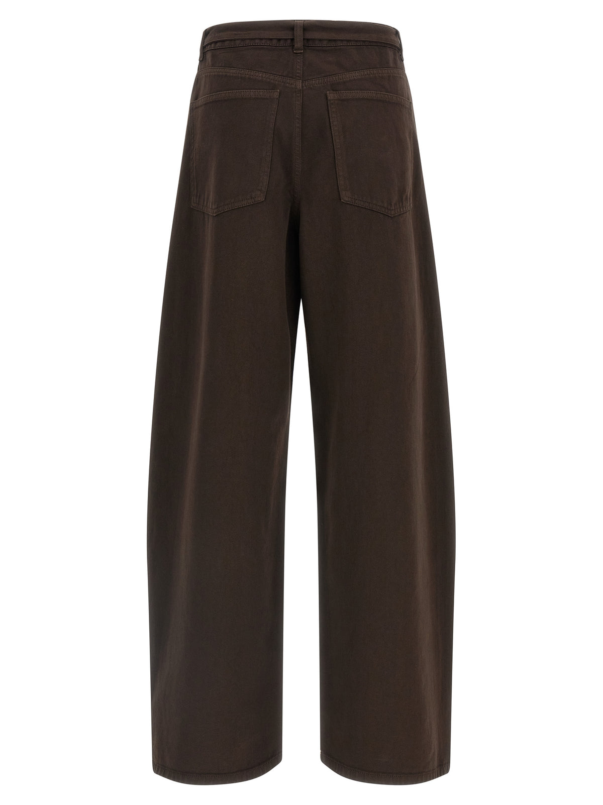 Jean taille haute en coton marron Twinset