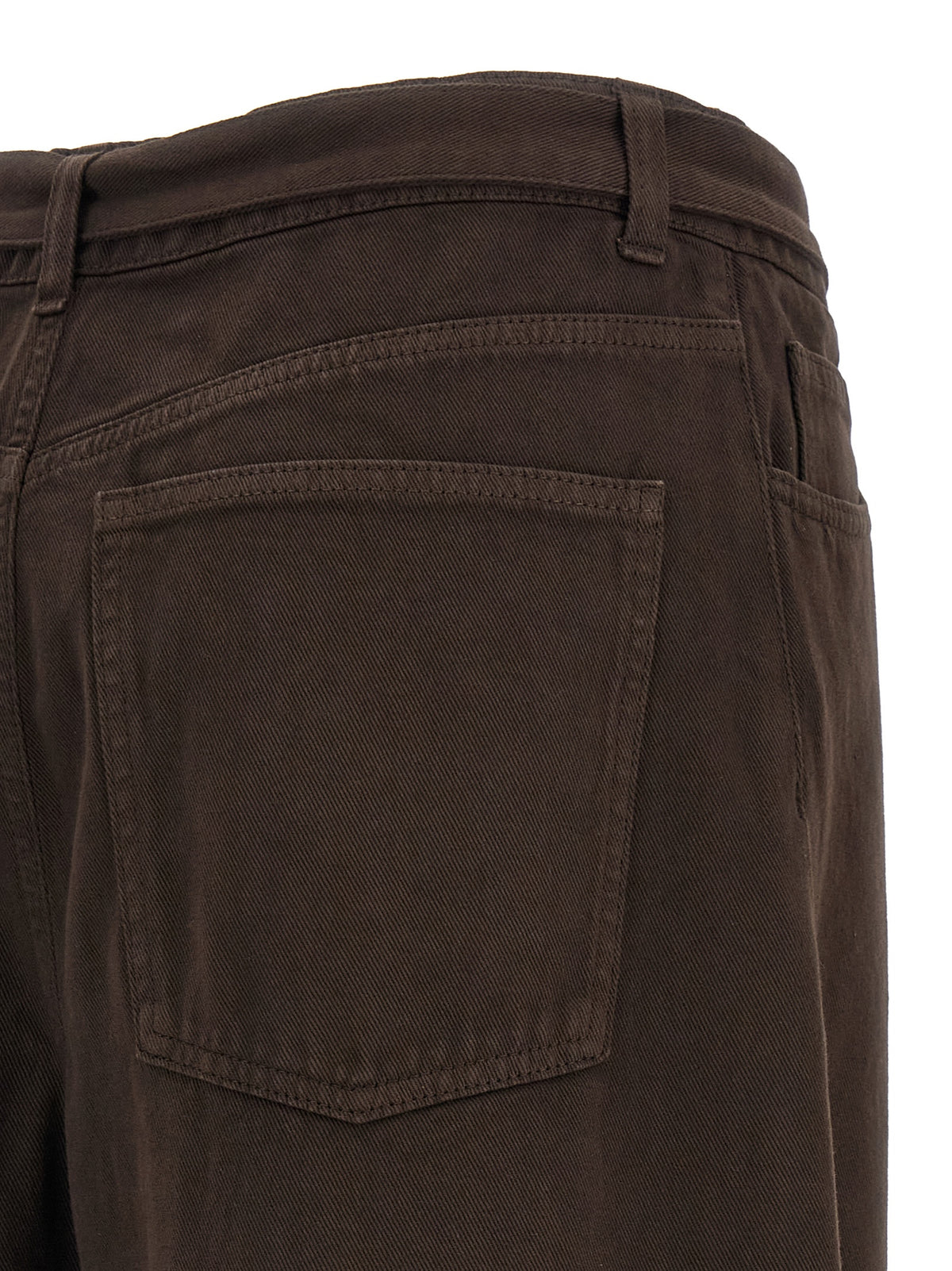 Jean taille haute en coton marron Twinset