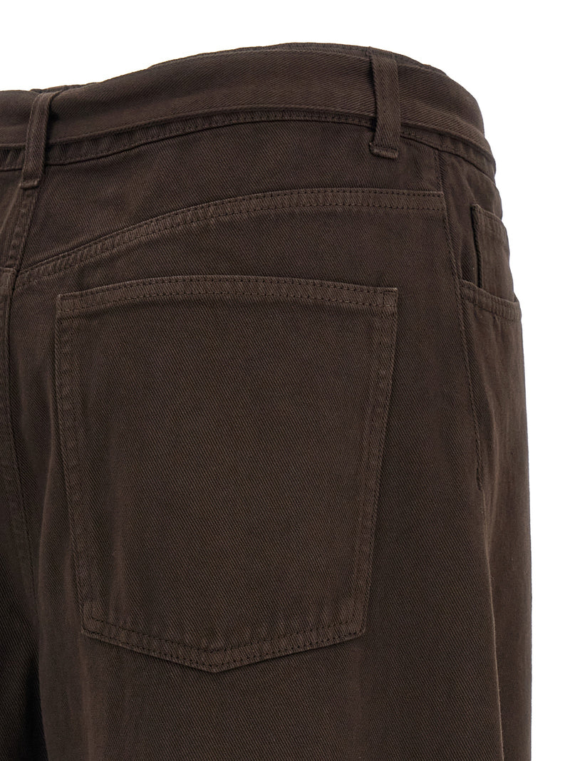 Twinset Brown Cotton High-Waisted Jean