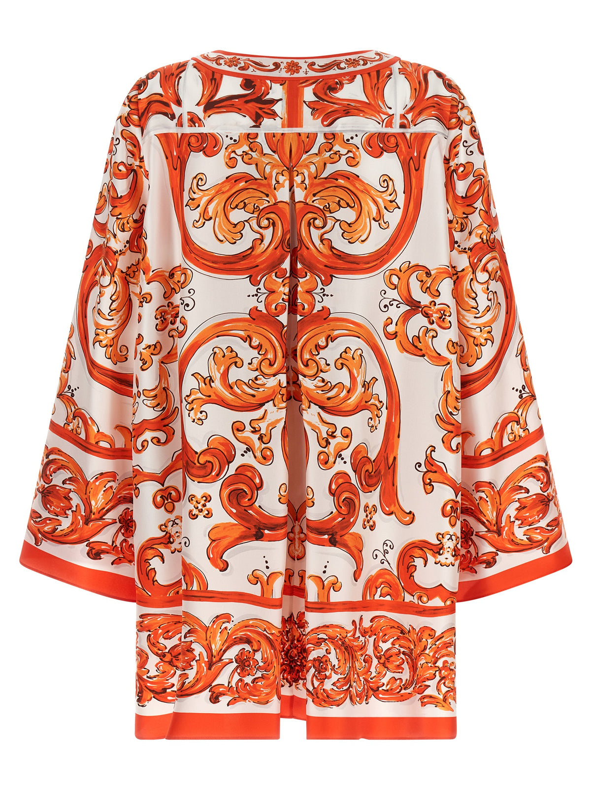 Robe Courte en Soie Orange Dolce & Gabbana