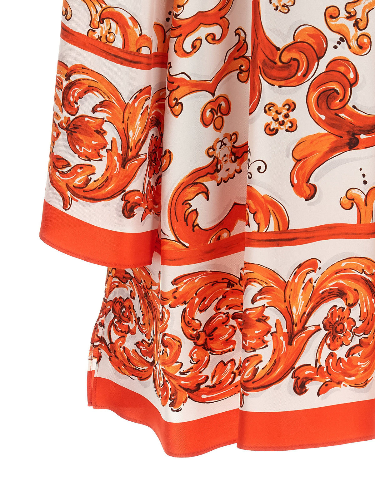 Robe Courte en Soie Orange Dolce & Gabbana