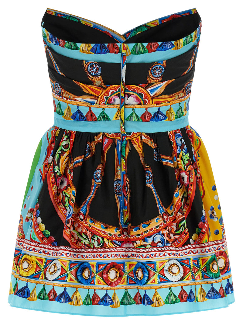 Dolce & Gabbana Multicolor Cotton Short Dress