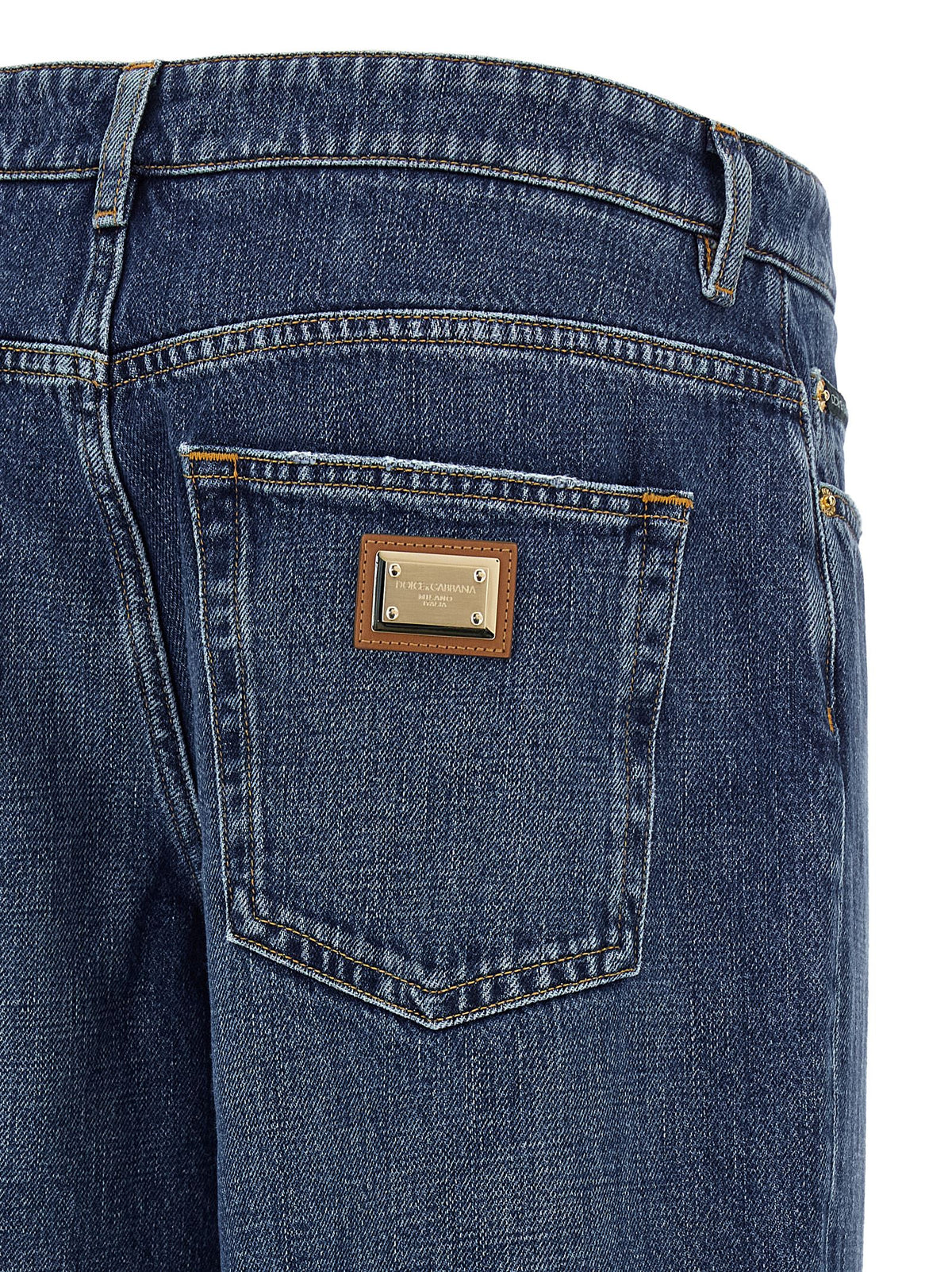 Jean en coton bleu coupe décontractée Dolce & Gabbana