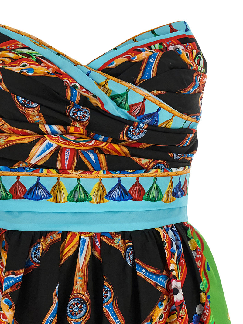 Dolce & Gabbana Multicolor Cotton Short Dress