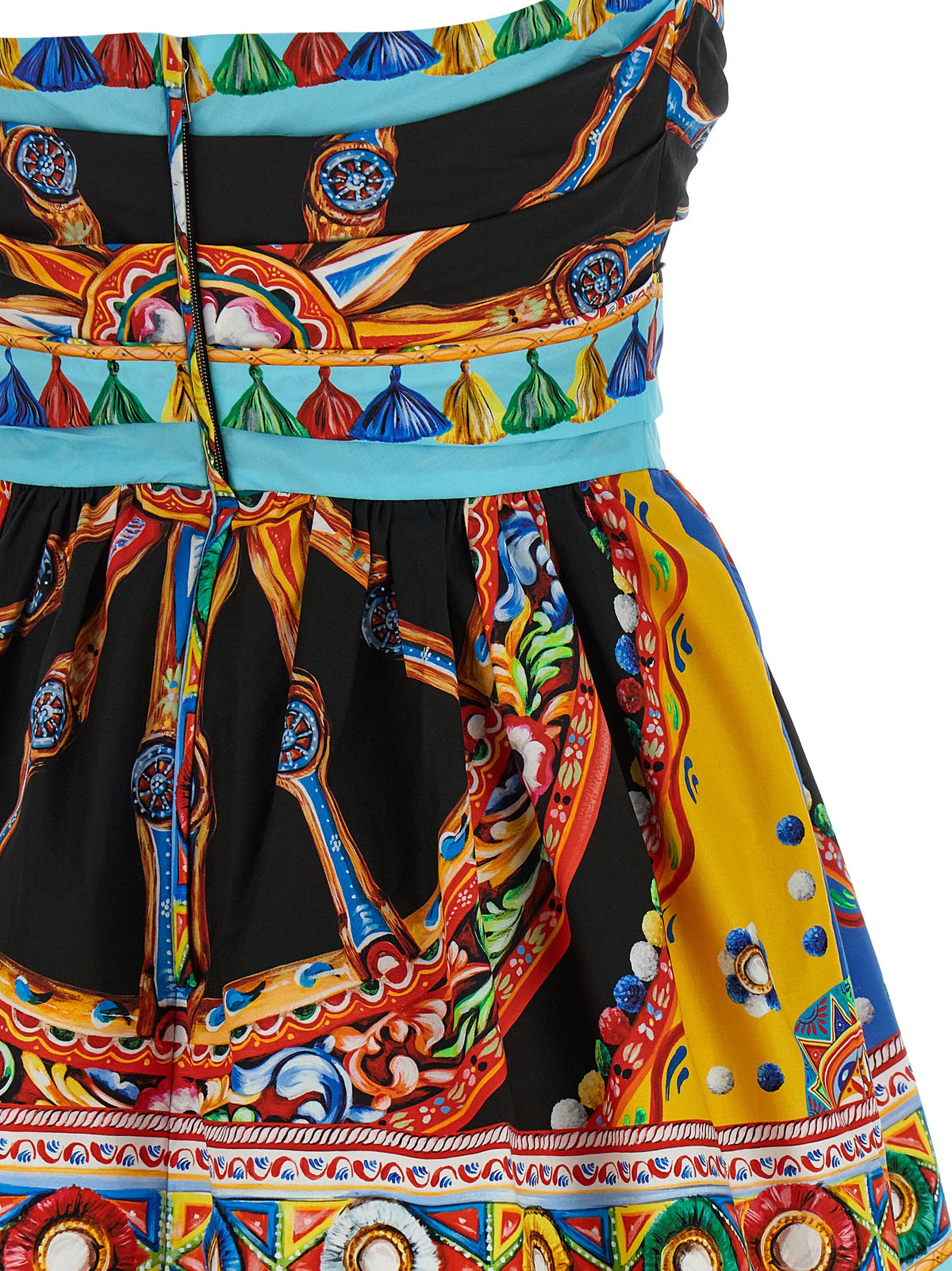 Robe Courte en Coton Multicolore Dolce & Gabbana