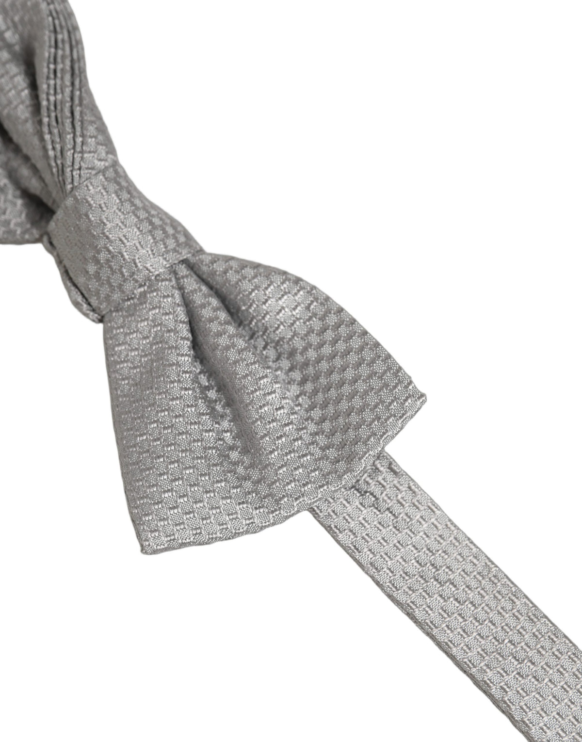 Nœud papillon papillon réglable Dolce & Gabbana pour homme 100 % soie gris