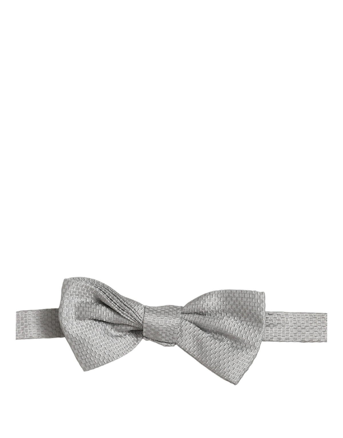 Nœud papillon papillon réglable Dolce & Gabbana pour homme 100 % soie gris