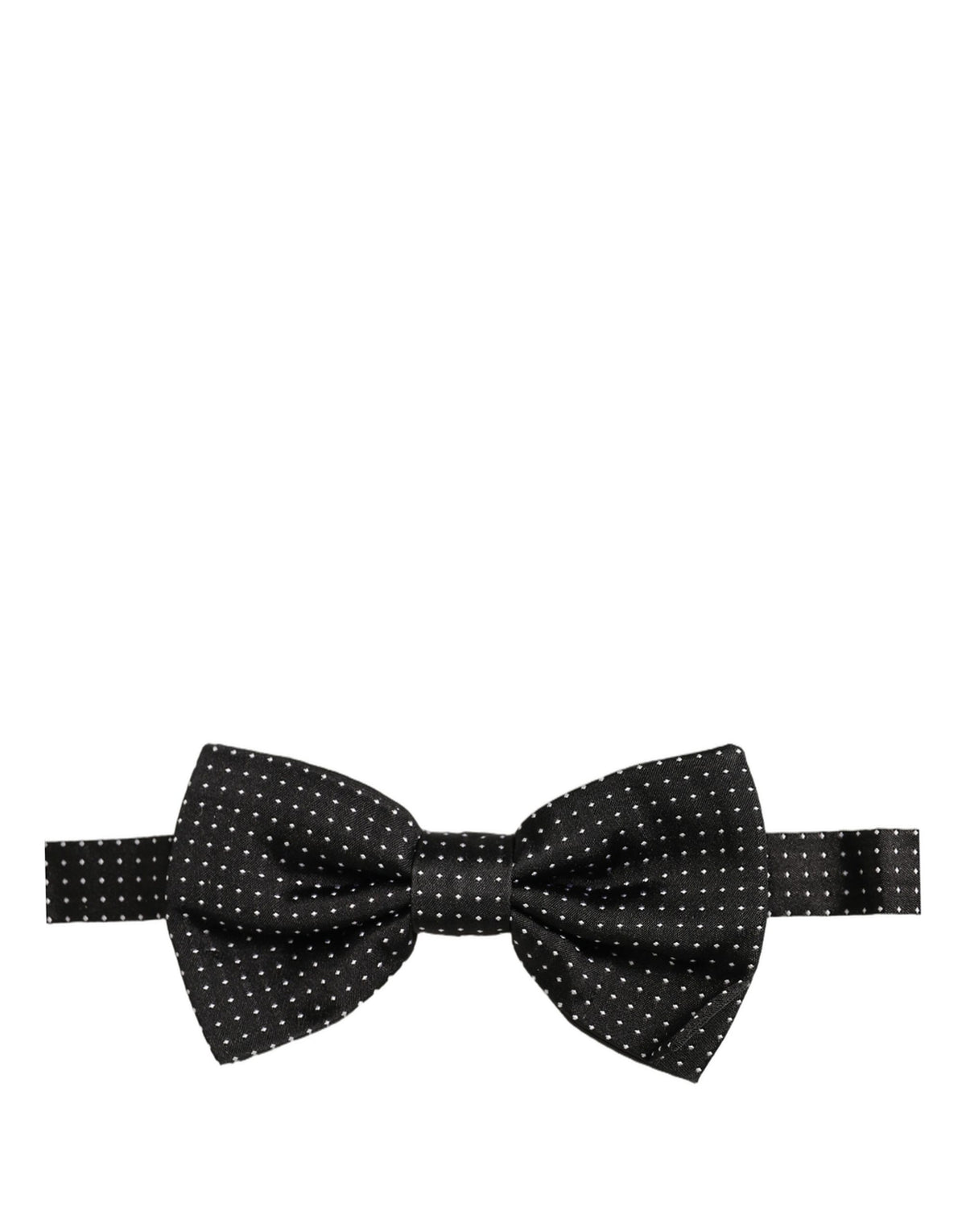 Nœud papillon papillon réglable en soie à pois noirs Dolce & Gabbana pour homme