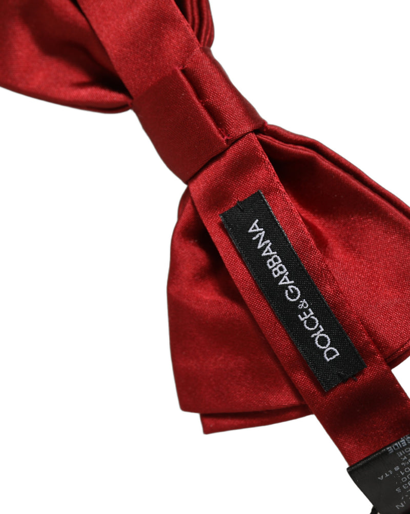 Dolce & Gabbana Homme Rouge 100% Soie Nœud Papillon Réglable
