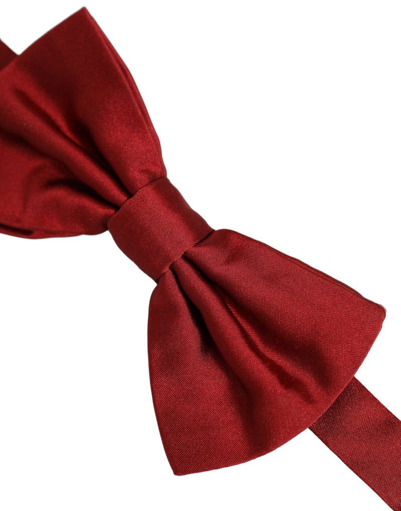 Dolce & Gabbana Homme Rouge 100% Soie Nœud Papillon Réglable