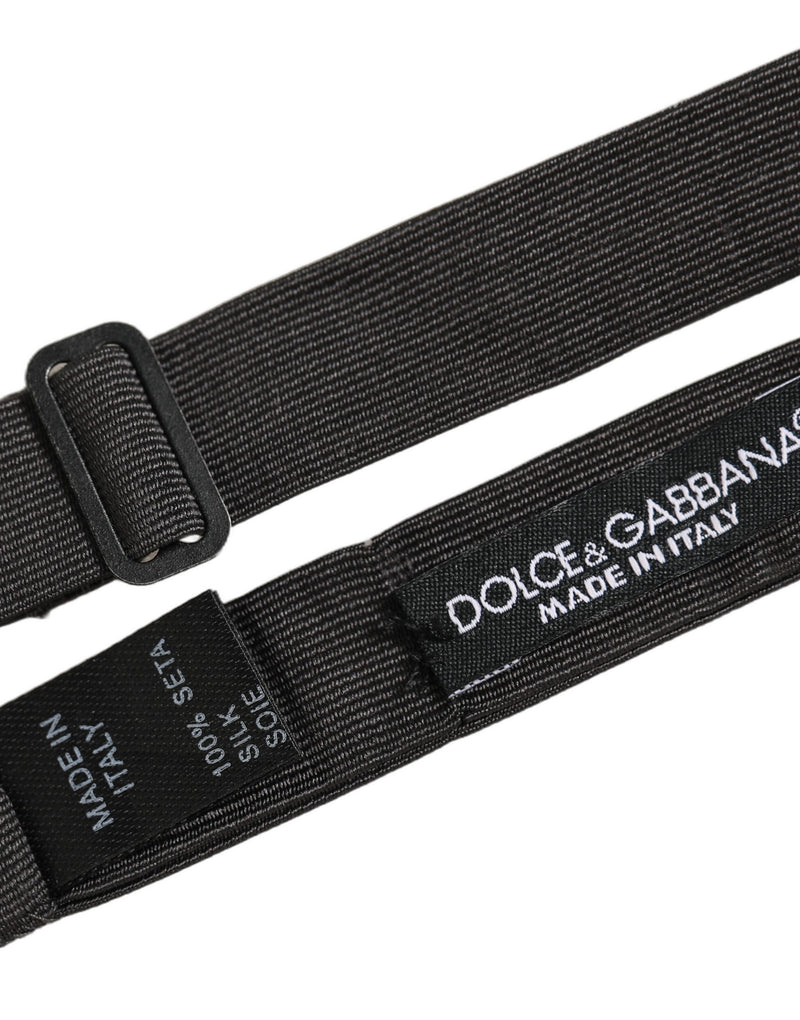 Nœud papillon réglable Dolce & Gabbana pour homme, noir, 100 % coton