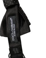 Nœud papillon réglable Dolce & Gabbana pour homme, noir à pois DG