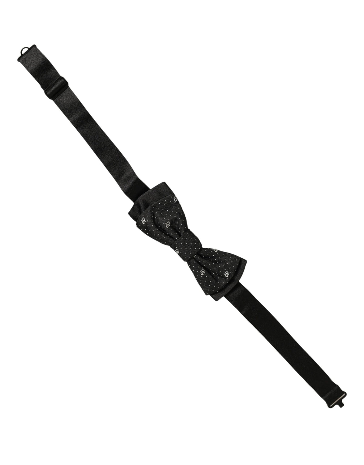 Nœud papillon réglable Dolce & Gabbana pour homme, noir à pois DG