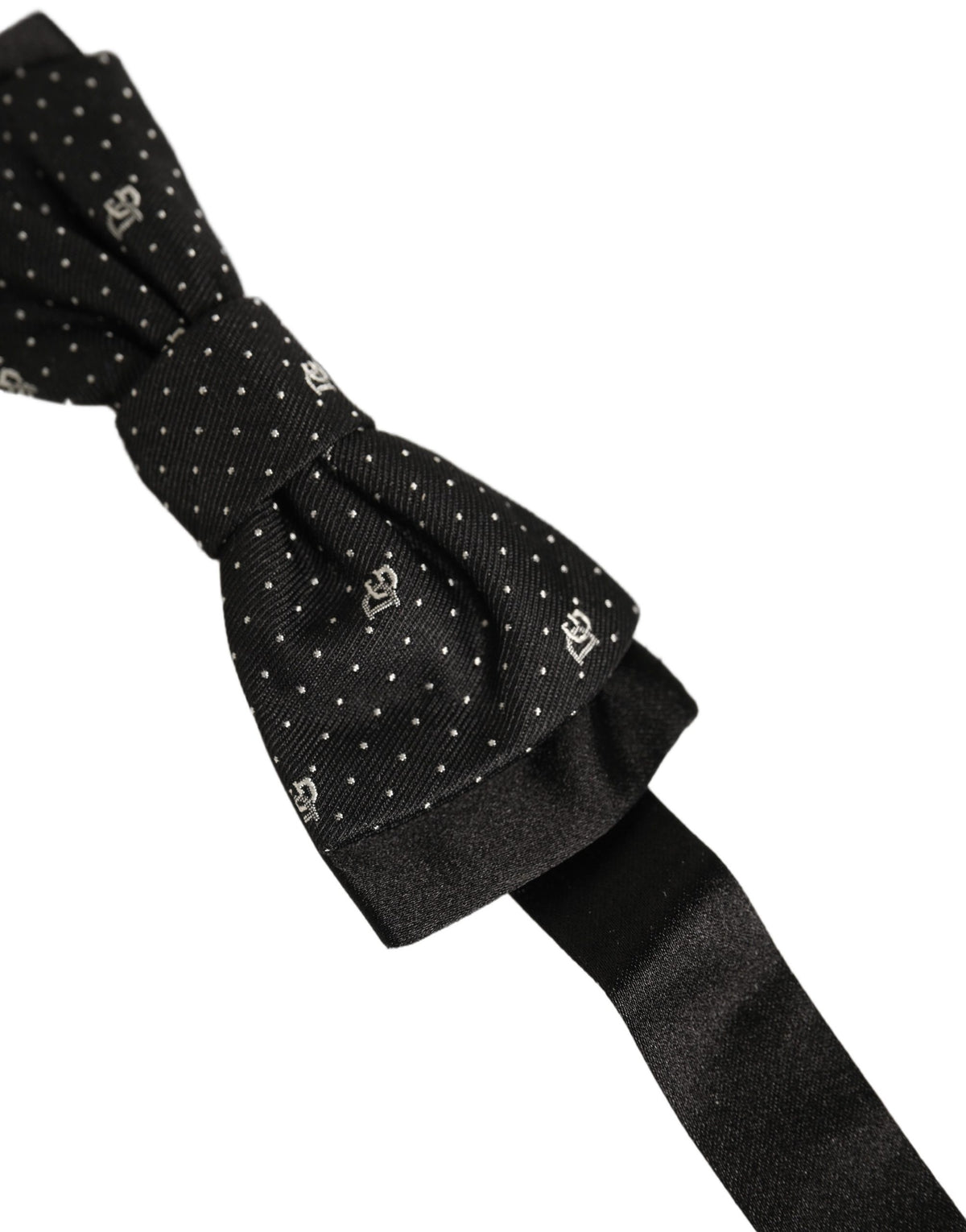 Nœud papillon réglable Dolce & Gabbana pour homme, noir à pois DG