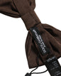 Dolce & Gabbana Men Brown 100% Silk Adjustable Neck Papillon Bow Tie