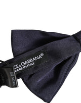 Nœud papillon Dolce & Gabbana en soie bleu foncé réglable pour homme
