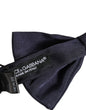 Dolce & Gabbana Men Dark Blue Silk Adjustable Neck Papillon Bow Tie