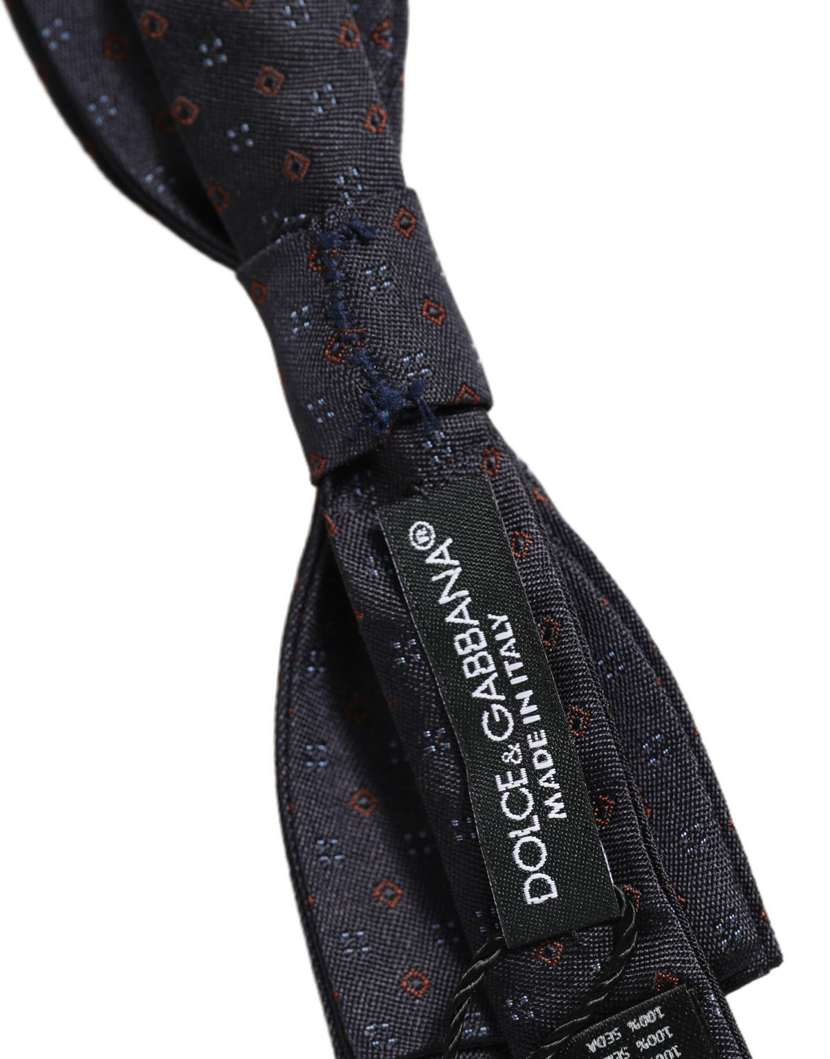 Nœud papillon papillon réglable Dolce & Gabbana à motif losanges noirs