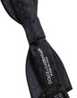 Dolce & Gabbana Black Diamond Pattern Adjustable Neck Papillon Bow Tie