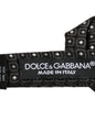 Dolce & Gabbana Men Black Polka Dot Silk Adjustable Neck Papillon Bow Tie