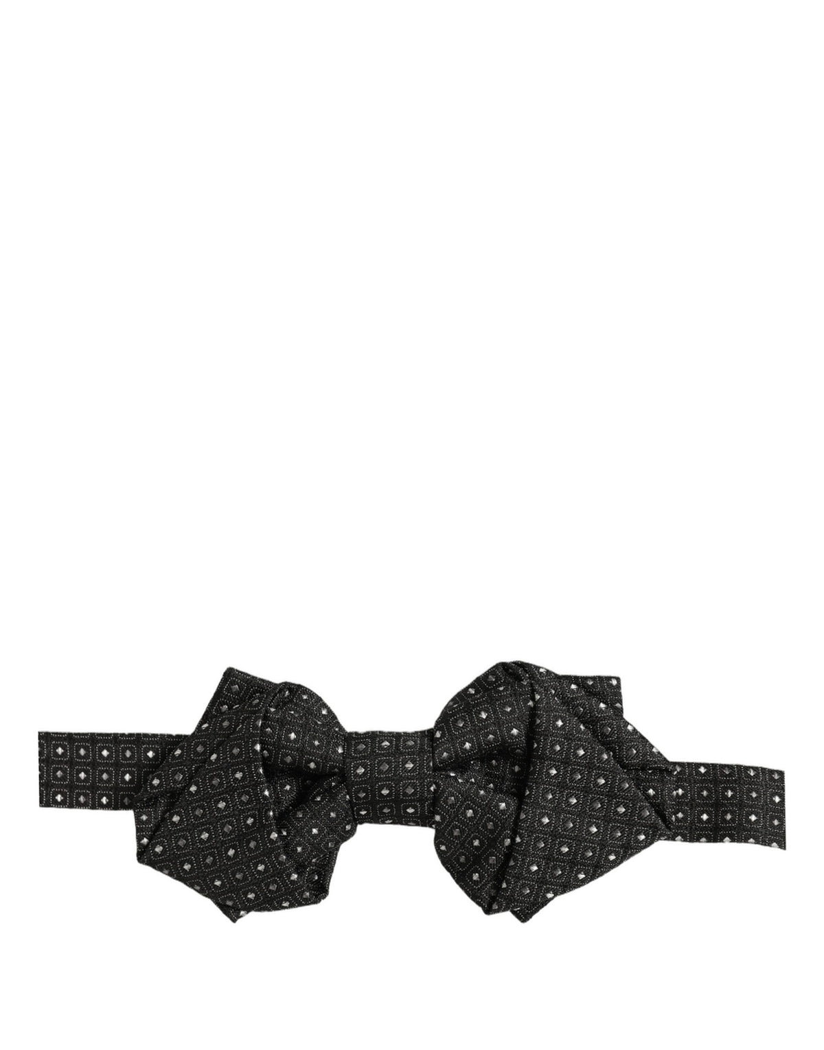 Nœud papillon papillon réglable en soie à pois noirs Dolce & Gabbana pour homme