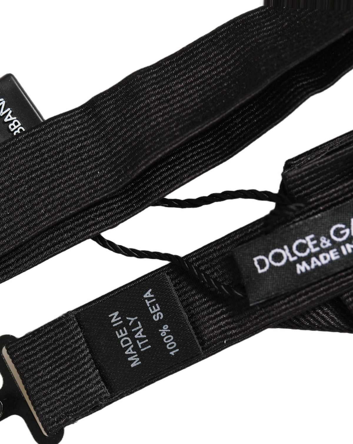 Nœud papillon réglable Dolce & Gabbana Homme Noir 100% Soie