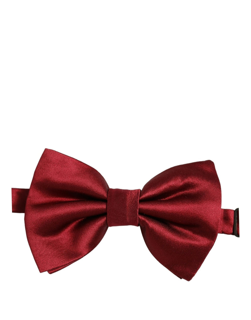 Dolce & Gabbana Men Red 100% Silk Adjustable Neck Papillon Bow Tie