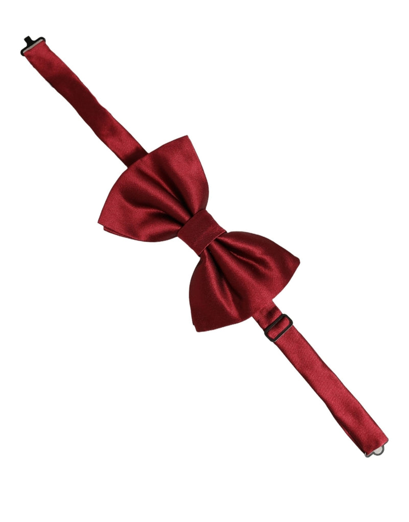 Dolce & Gabbana Men Red 100% Silk Adjustable Neck Papillon Bow Tie