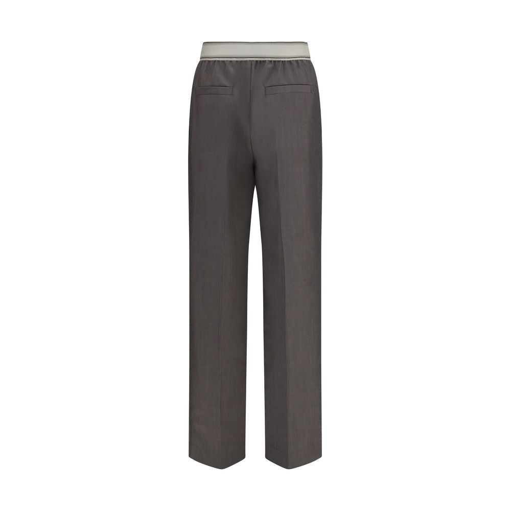 Pantalon Versace Oves Aries en laine grise