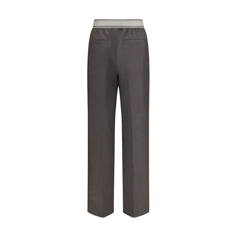 Versace Gray Wool Oves Aries Pants