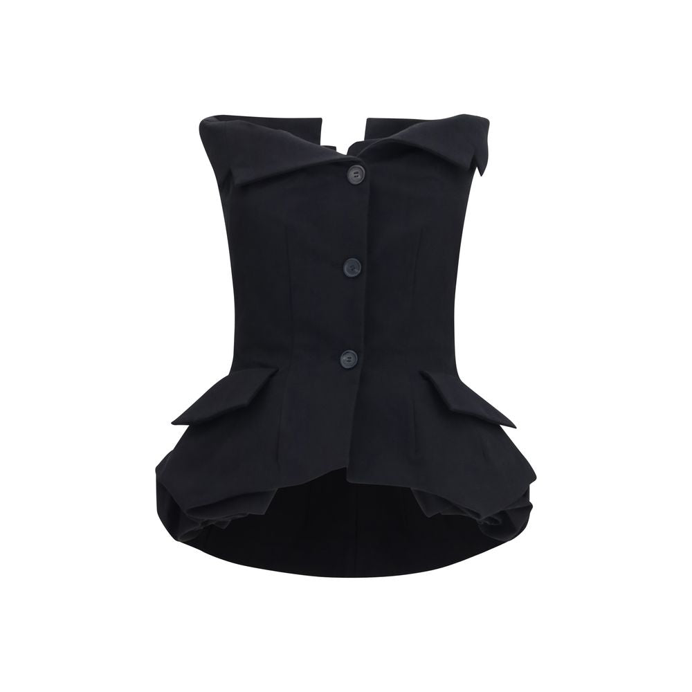Gilet Magda Butrym en soie noire