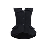 Gilet Magda Butrym en soie noire