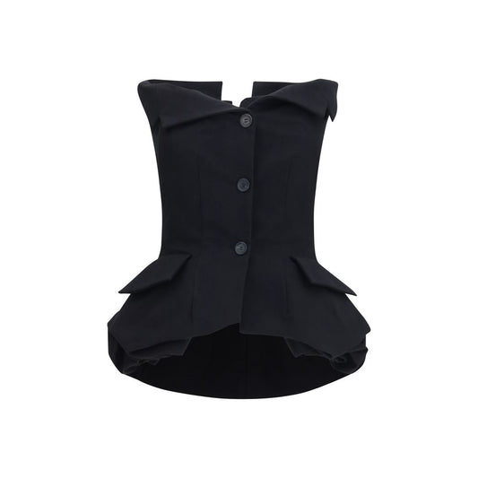Gilet Magda Butrym en soie noire