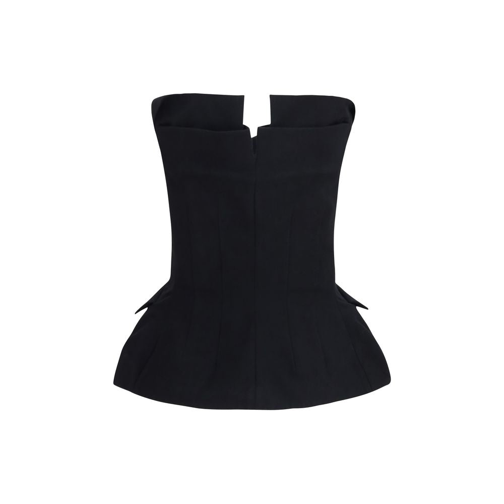 Gilet Magda Butrym en soie noire